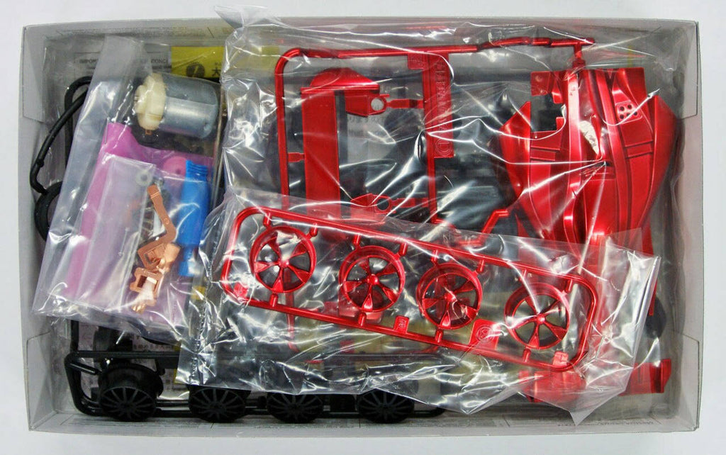 Mini 4WD Frame Astute Red Metallic with Carbon Reinforced Wheels J468
