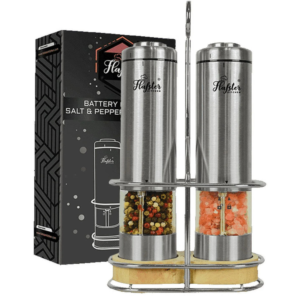 Battery Operated Electric Salt and Pepper Grinder Set C6556