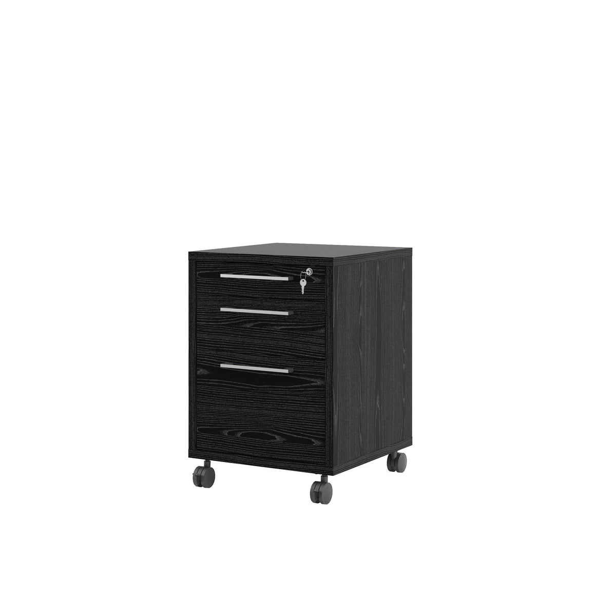 White 3 Drawer Mobile File Cabinet W88369