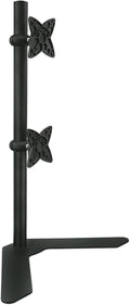 Dual Monitor Stand Vertical Stack Free Standing Desk Mount Adjustable Height Black B3366