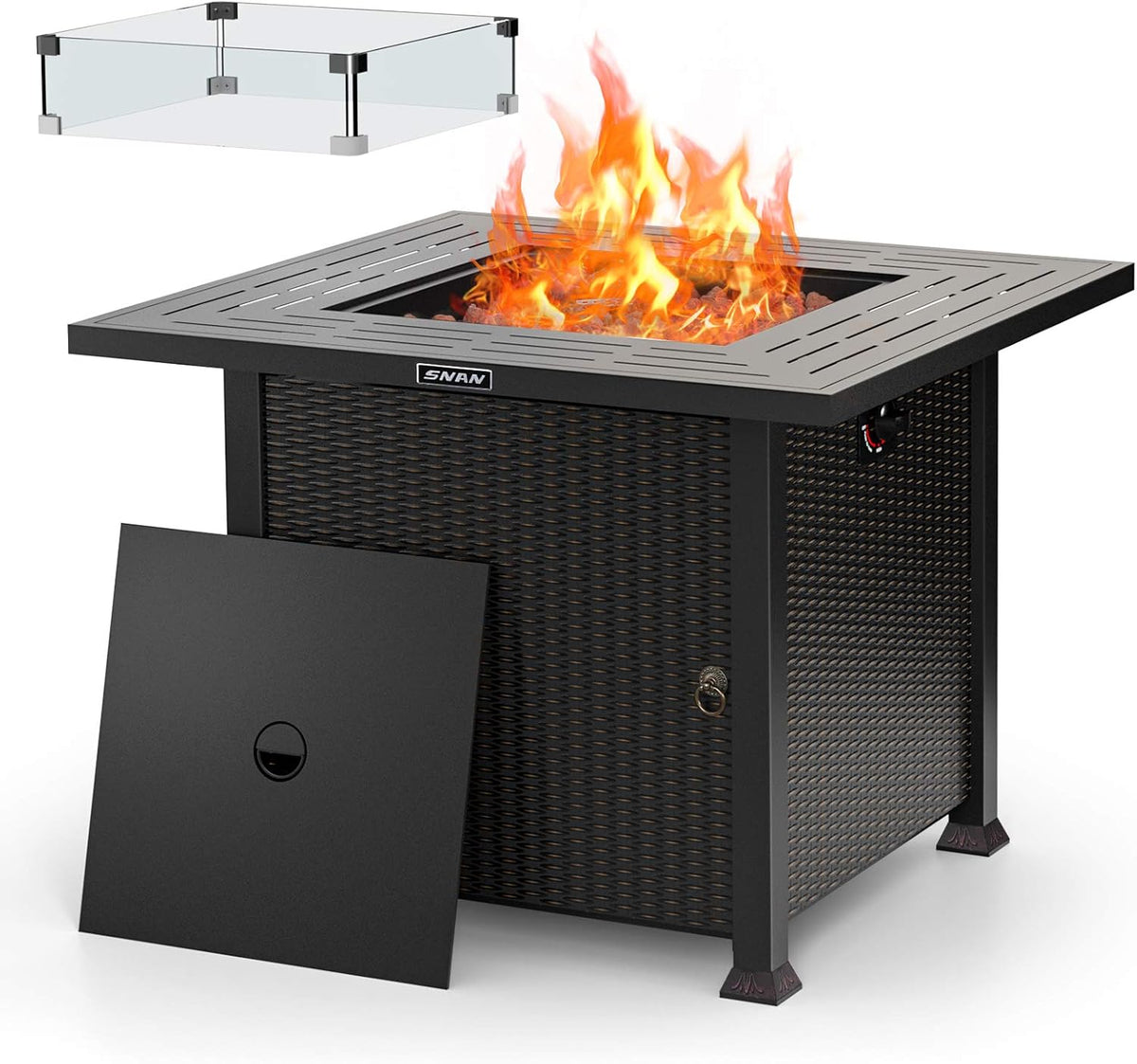 32 Inch 50,000 BTU Auto-Ignition Propane Fire Pit Table U4724