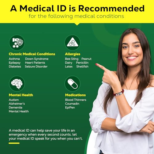Nylon Waterproof Medical Alert ID Bracelets W101
