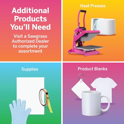 Sublimation Printer Starter Bundle with SubliJet UHD Inks and TruePix Sublimation Paper H6899