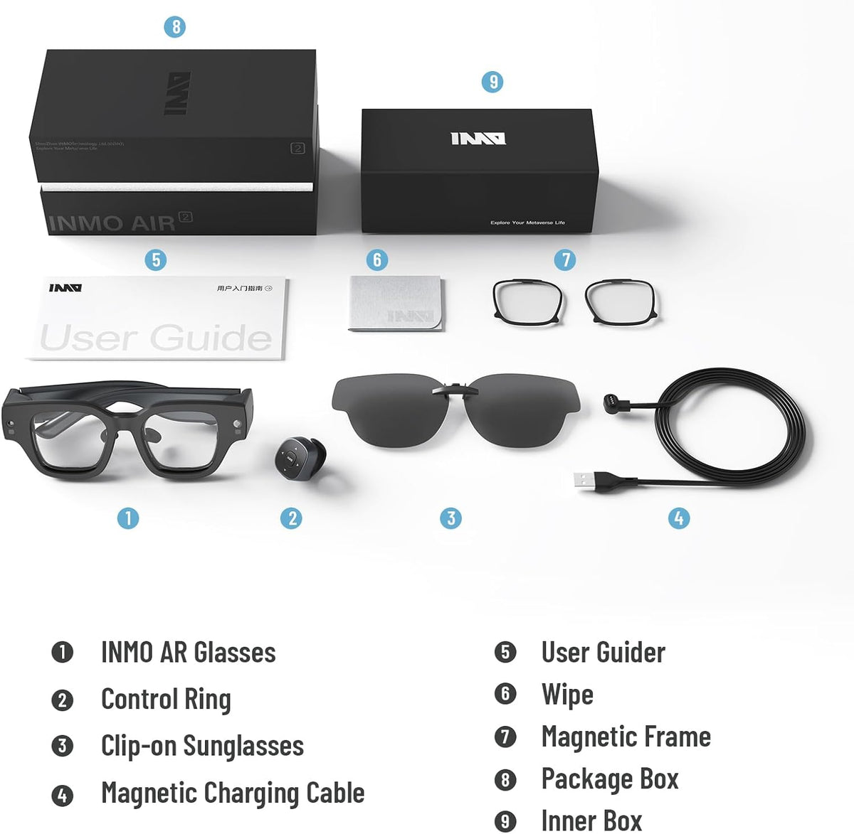 AR Glasses with 1080P Micro-OLED Virtual Theater N2194