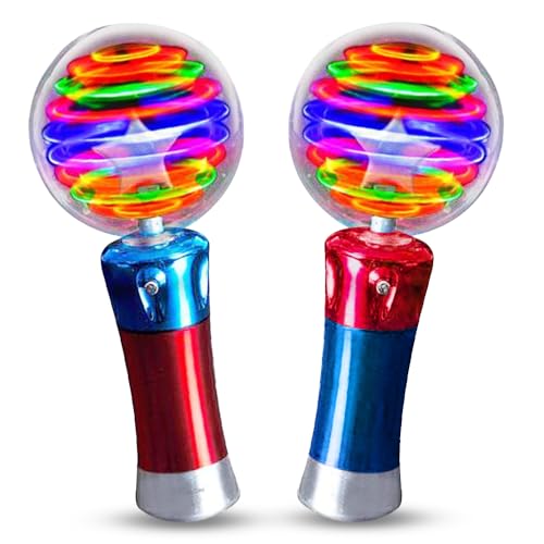 7.5 Inch Light Up Magic Ball Toy Wands, Set of 2 V3274