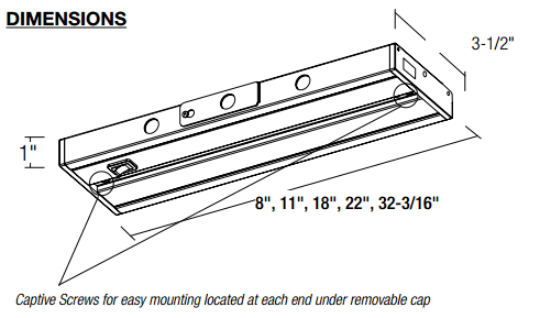 LED Undercabinet 4000K White Y2553