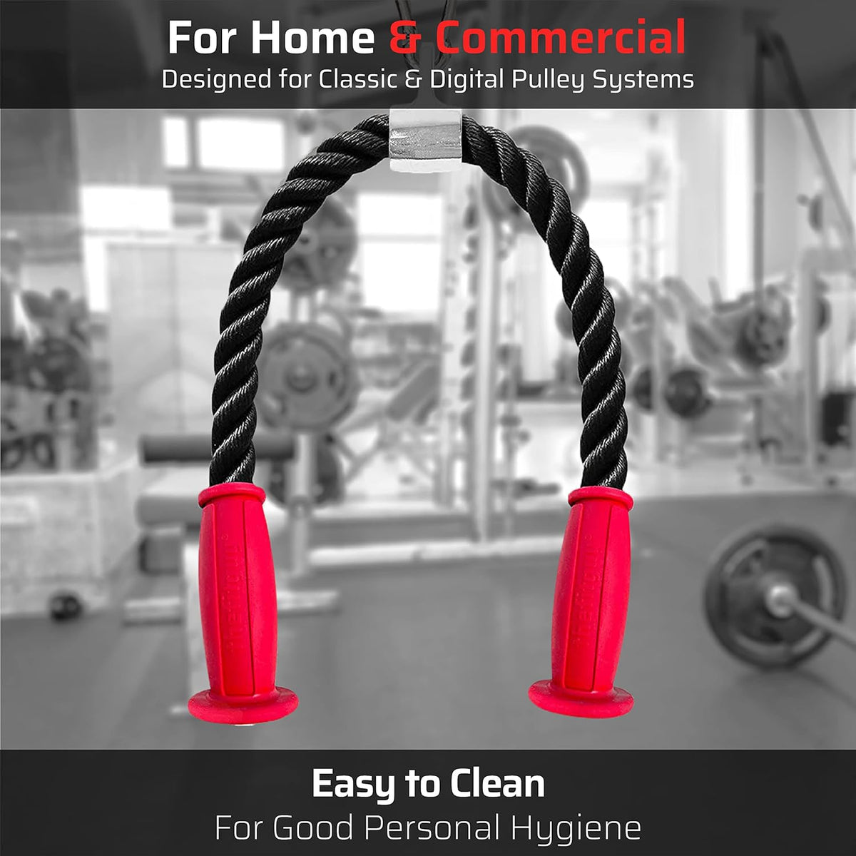 Tricep Rope Pull Down with Steel Snap Hook N68081