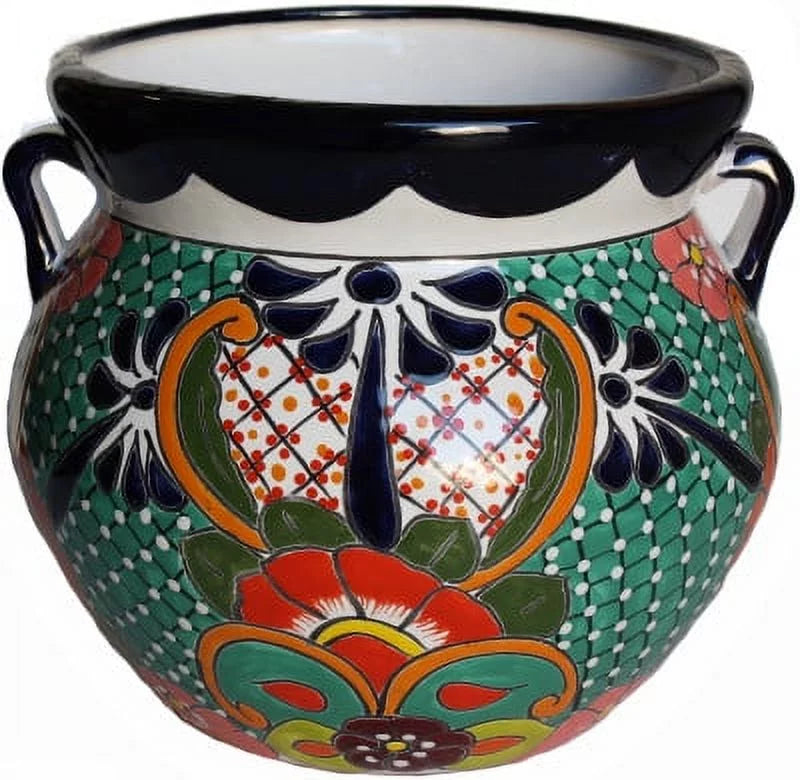 Medium-Sized Talavera Ceramic Garden Pot W259