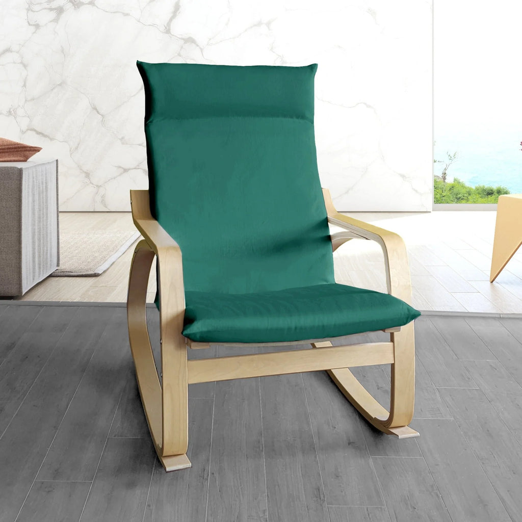 Velvet Forest Green Chair and Ottoman Covers B879700