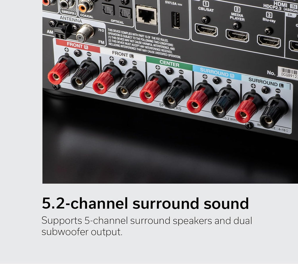 5.2 Ch Home Theater Receiver with Bluetooth & Wi-Fi N353015