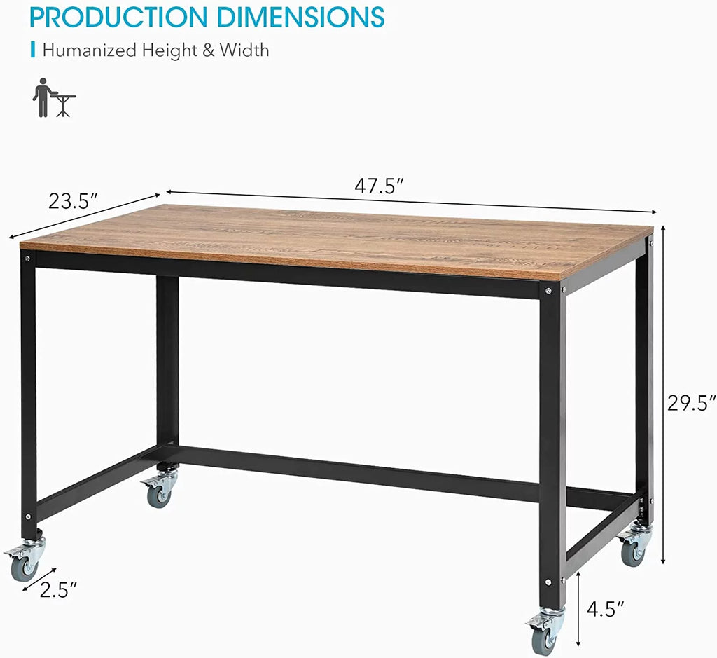 Mobile Rolling Desk with 4 Wheels Q633