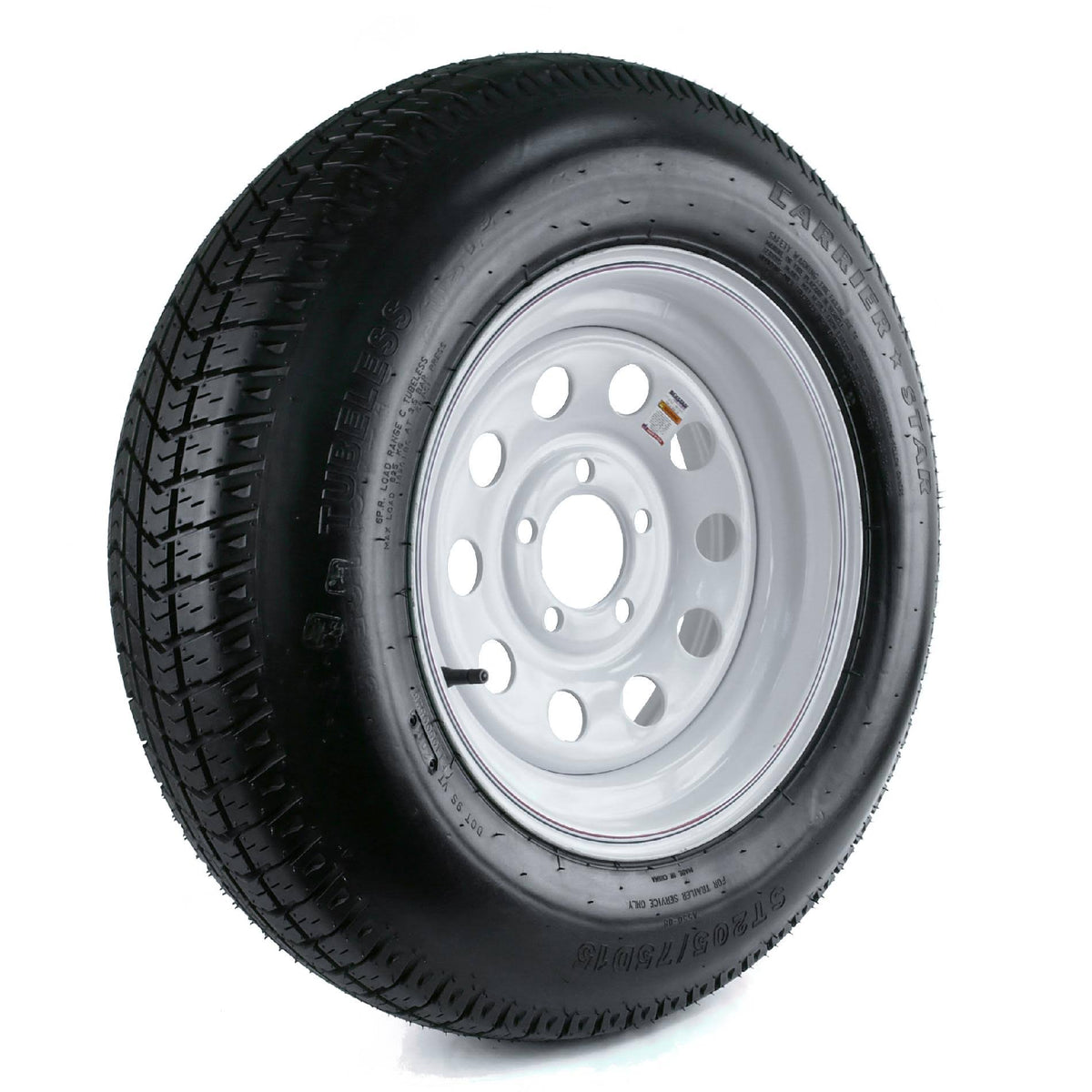 ST205/75D-15 Trailer Tire and 5-Hole Mod Wheel V7134