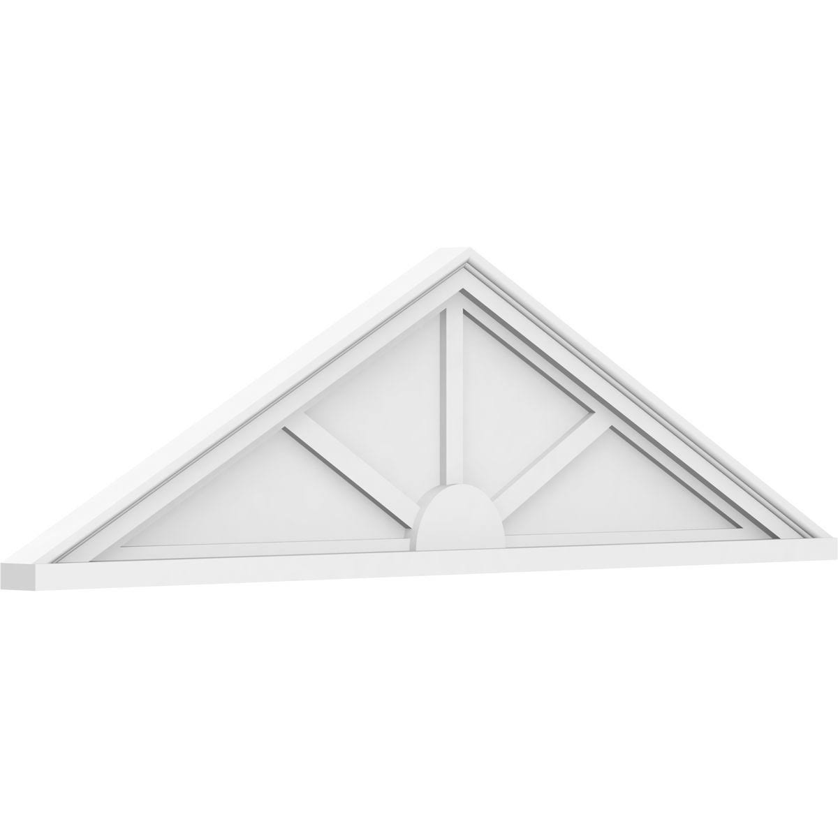 Architectural Grade PVC Peaked Cap 3 Spoke Pediment V9205