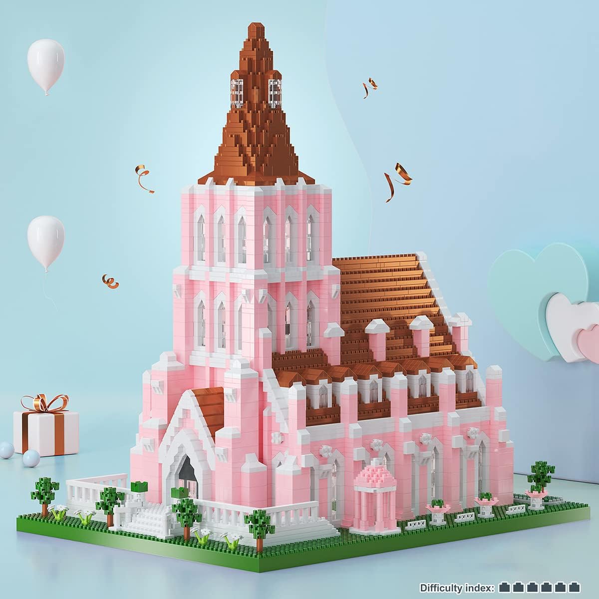 Pink Micro Mini Building Blocks 5,153 pcs 3D Puzzle M604488