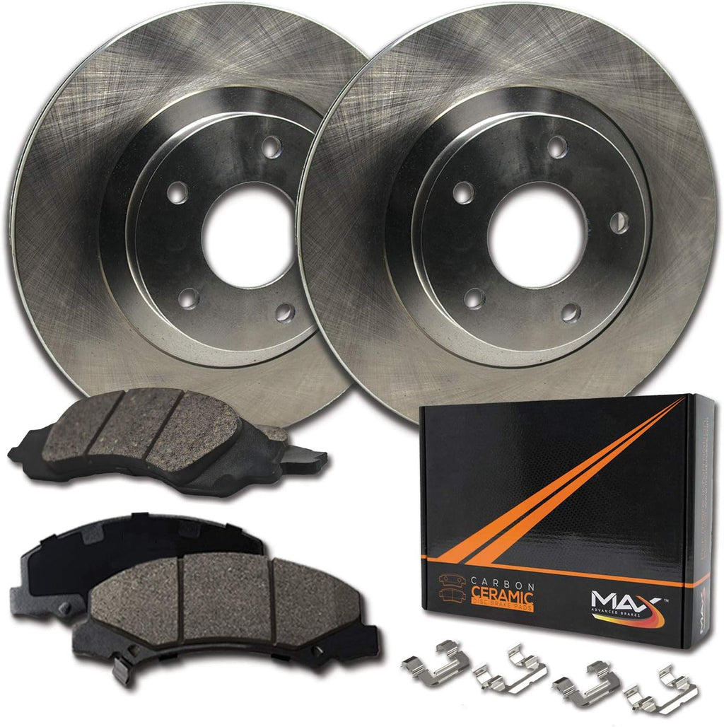 Max Brakes Premium OE Rotors with Carbon Ceramic Pads Z48570