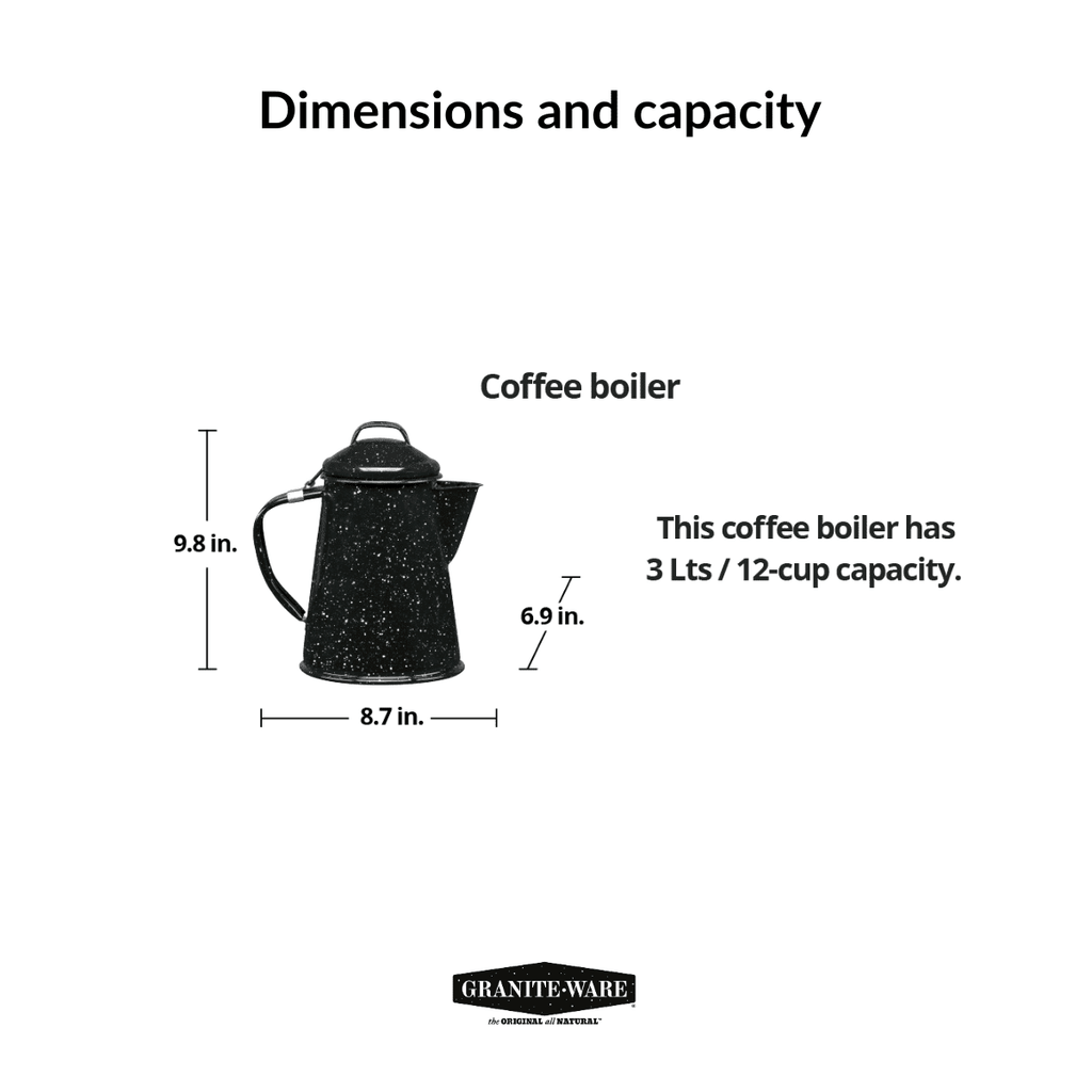 3 Qt Enameled Steel Coffee Boiler U805133