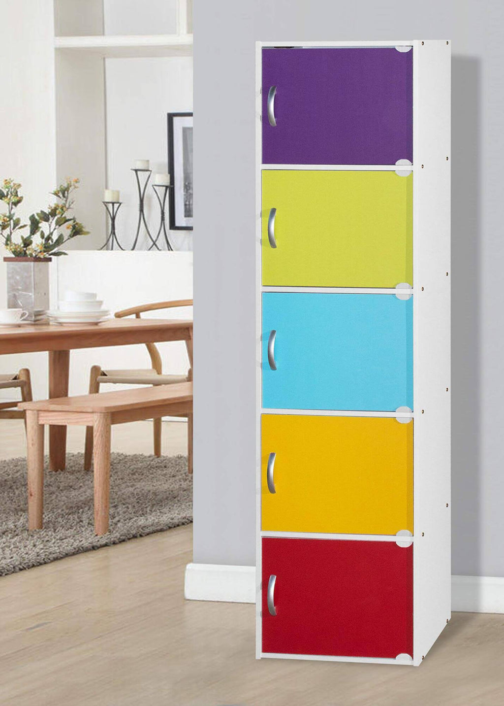 5 Door 5 Shelf Bookcase V1698