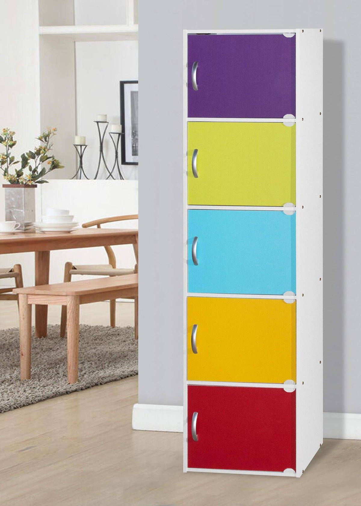 5 Door 5 Shelf Bookcase V1698