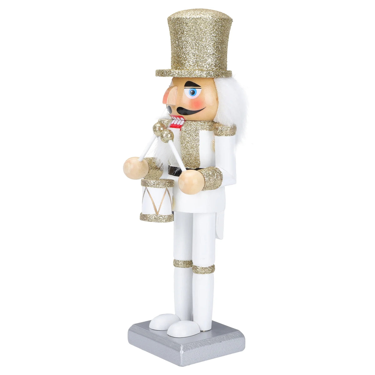 White Wooden Nutcracker Soldier Doll Christmas Decor Y30384