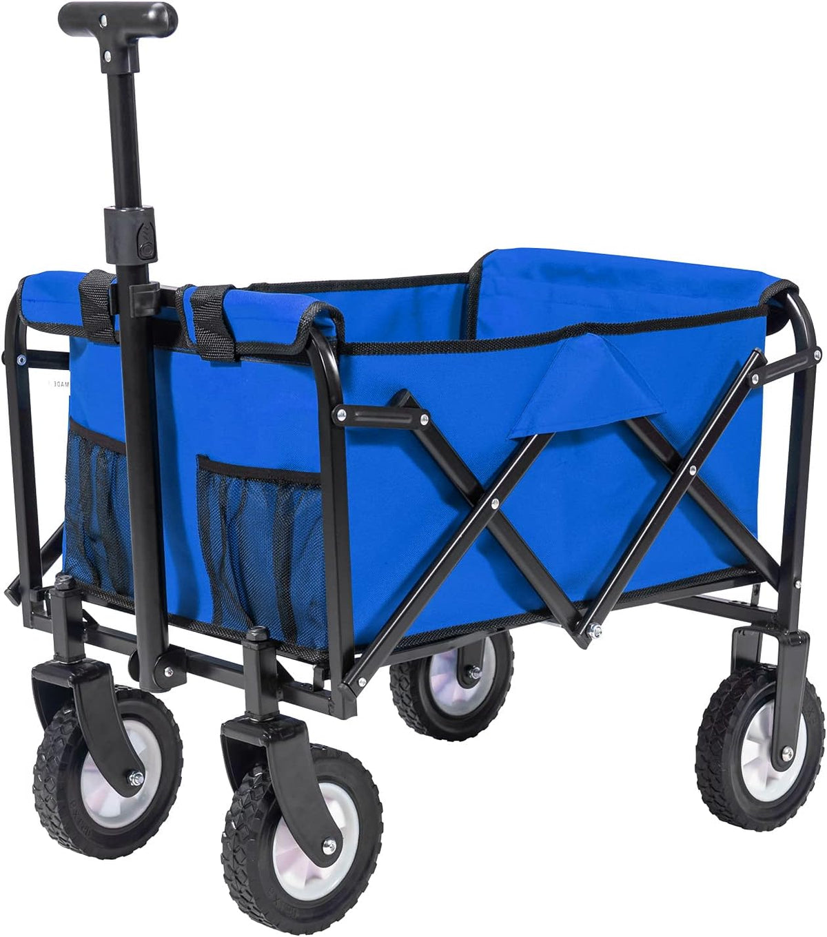 Collapsible Folding Wagon Utility Pull Cart Blue E193908