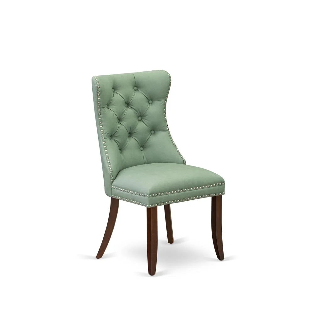 Willow Green faux leather Upholstered Dining Chairs, Set of 2 S82158