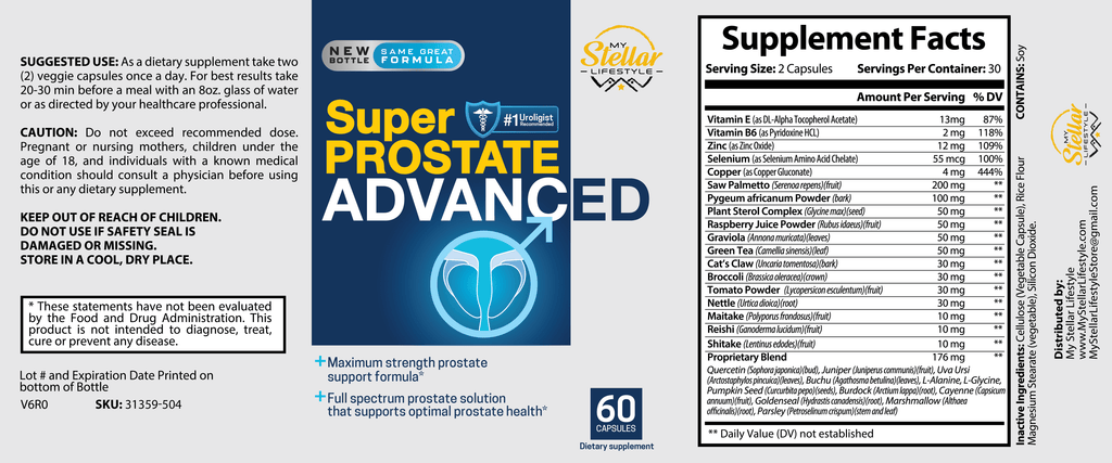 5 Pack 60 Capsules Prostate Support L40087