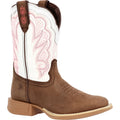 Little Kid's Brown and White Western Boot D1667