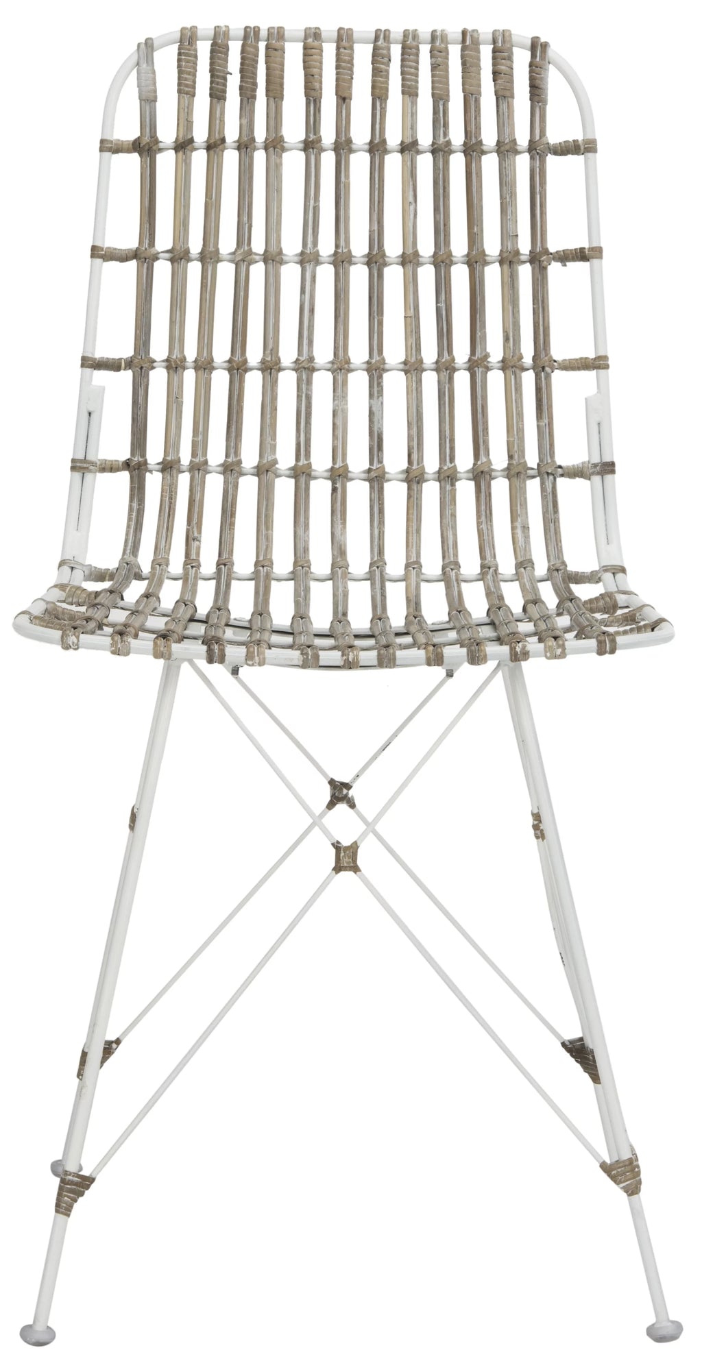White Wash Wicker Dining Chair Set of 2 G1845