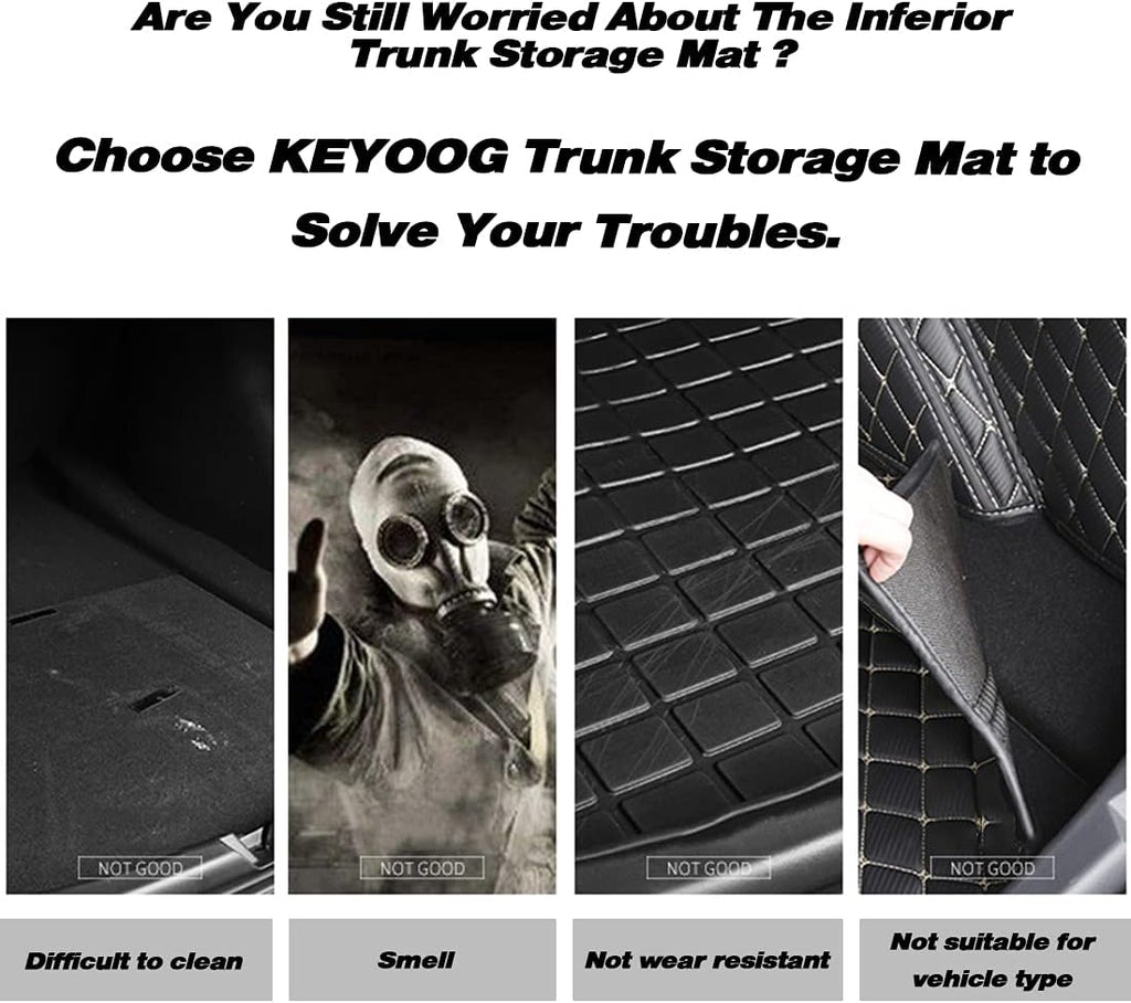 Black Pack of 2 TPE Trunk Mat P4443