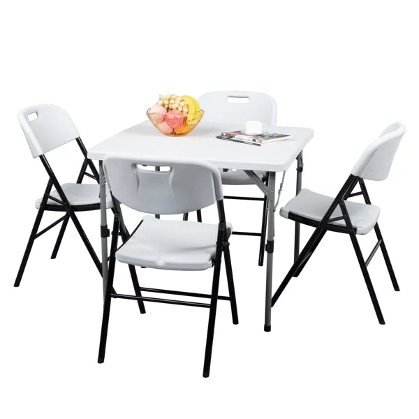 4 Pack White Plastic Folding Chairs B990