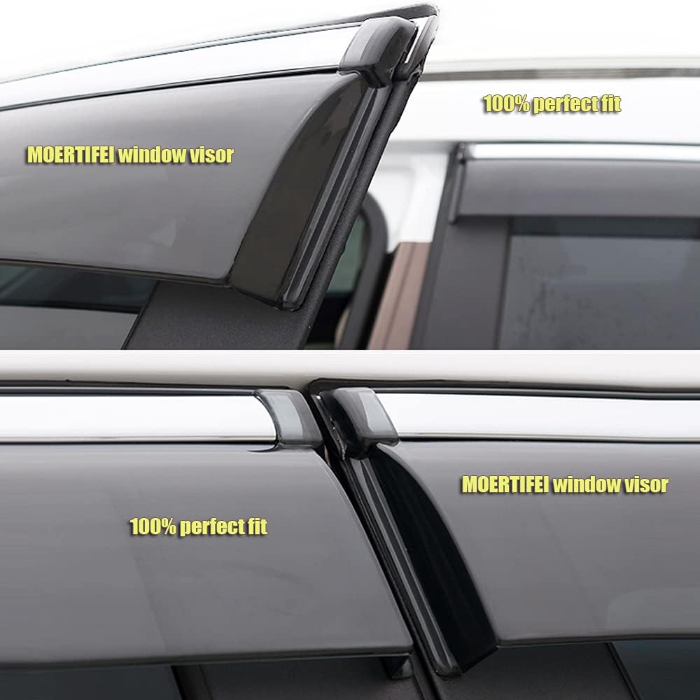 Translucent Smoked Tint Side Window Visor Deflectors Pack of 2 G3475