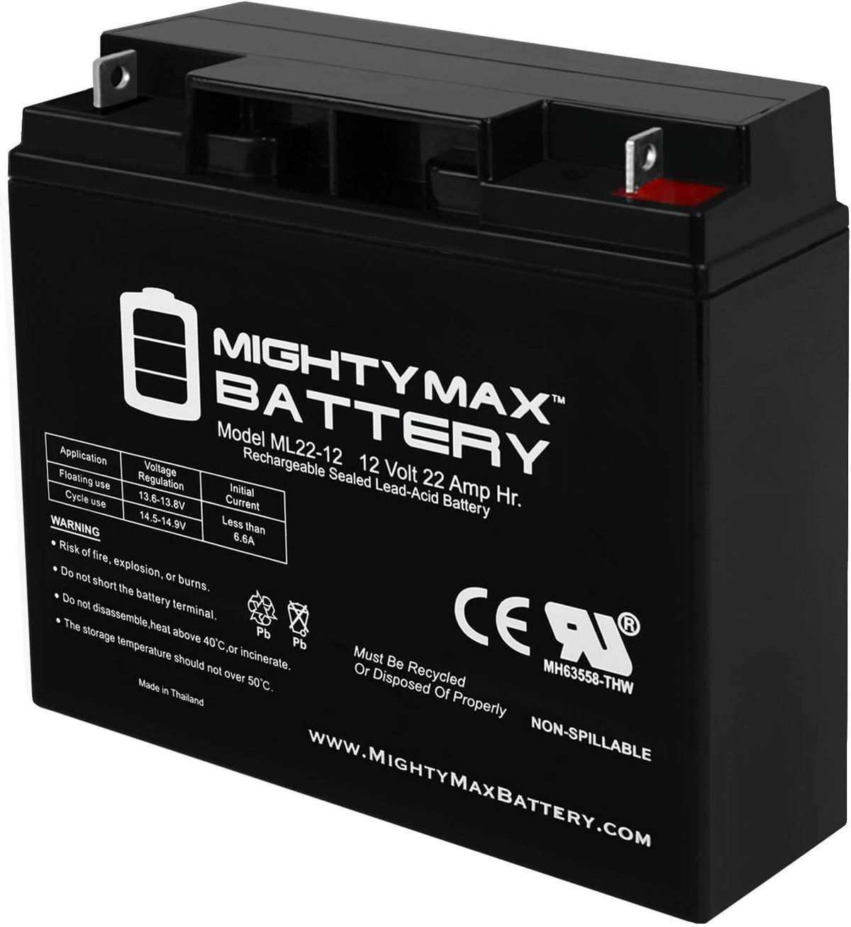 12 Volt 22 AH SLA Battery Pack of 2 M8497