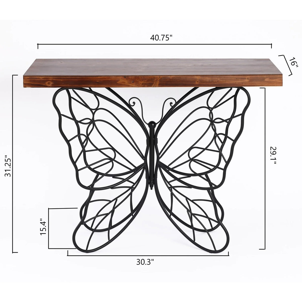 Wood Top Metal Accent Console And Entry Table G641040