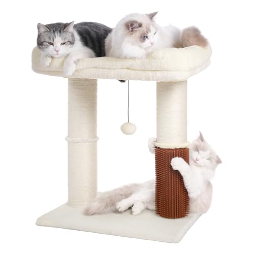Large Grey Cat Tree Tower with Scratching Post T365361