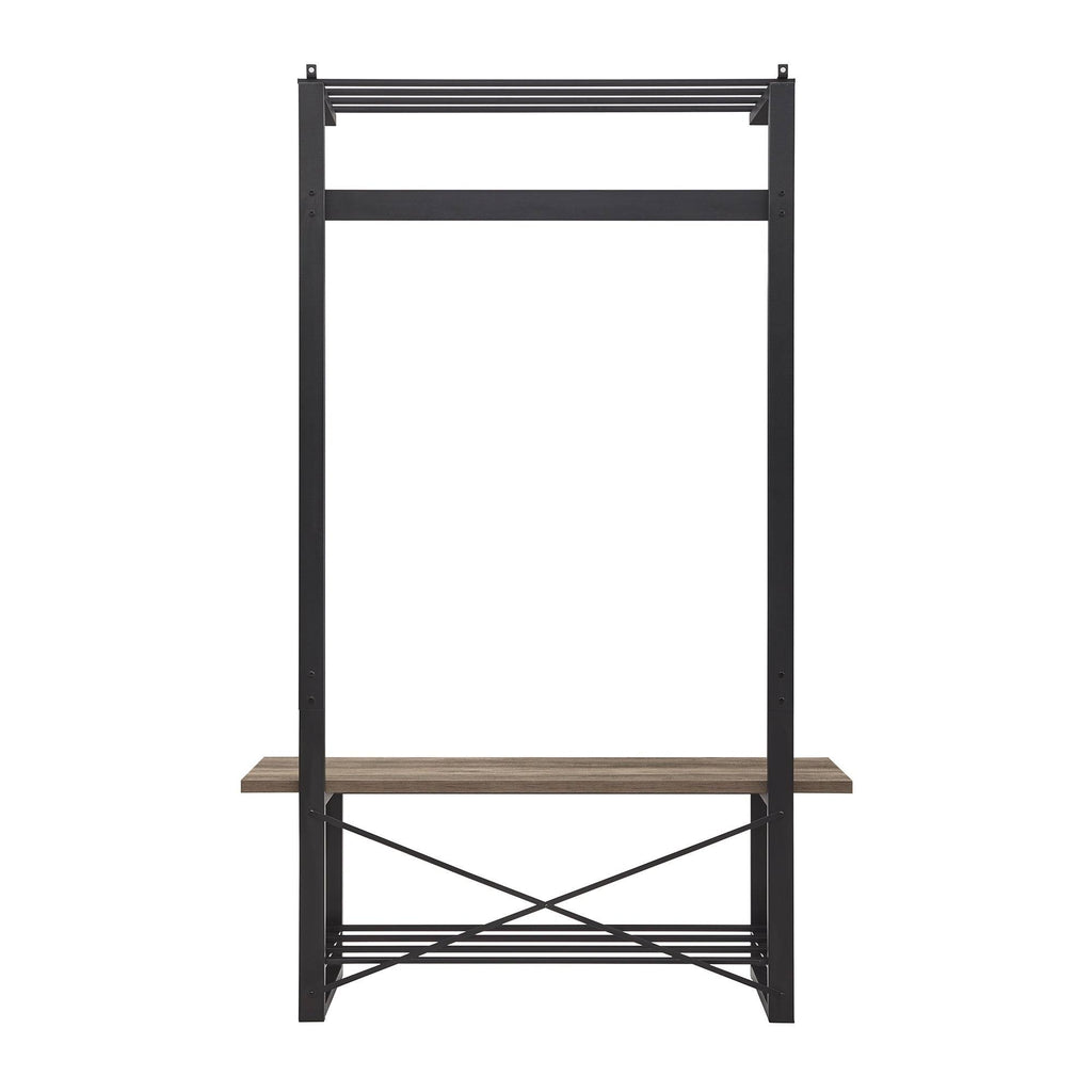 72 inch Dark Walnut Hall Tree U329