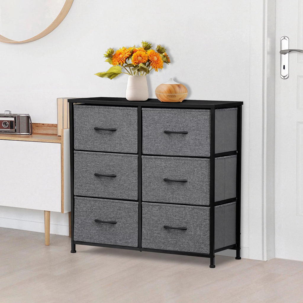 6 Drawer Fabric Storage Dresser B90841