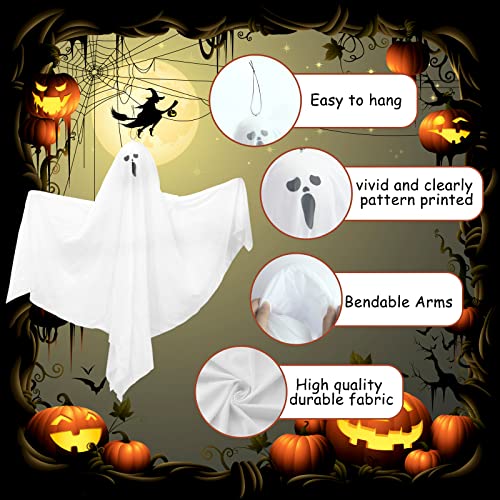 9 Pack Halloween Hanging Ghosts J7661