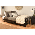Black Finish Sofa with Storage and Removable Linen Mattress Cover U264