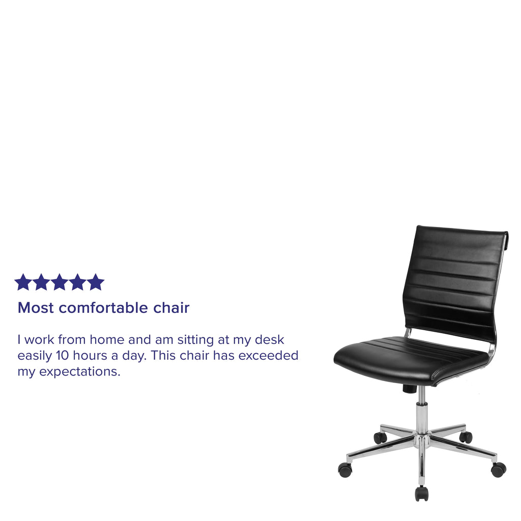 Black LeatherSoft Executive Swivel Office Chair T971019