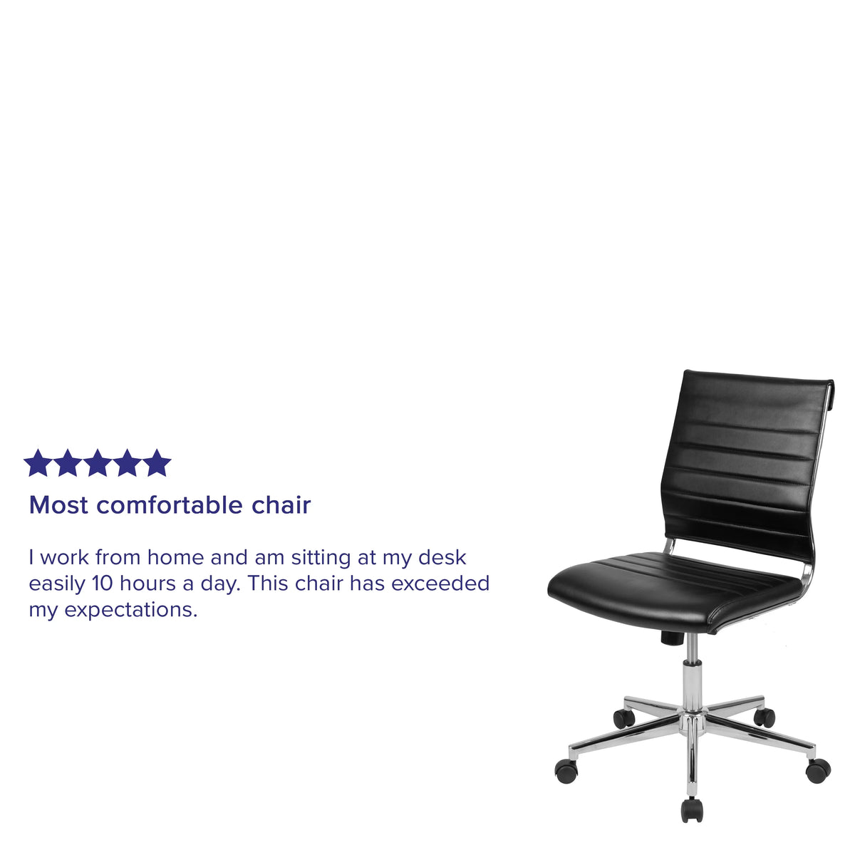 Black LeatherSoft Executive Swivel Office Chair T971019