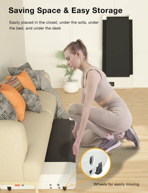 2.5Hp Walking Pad Treadmill with Remote Control and LED Display I80774