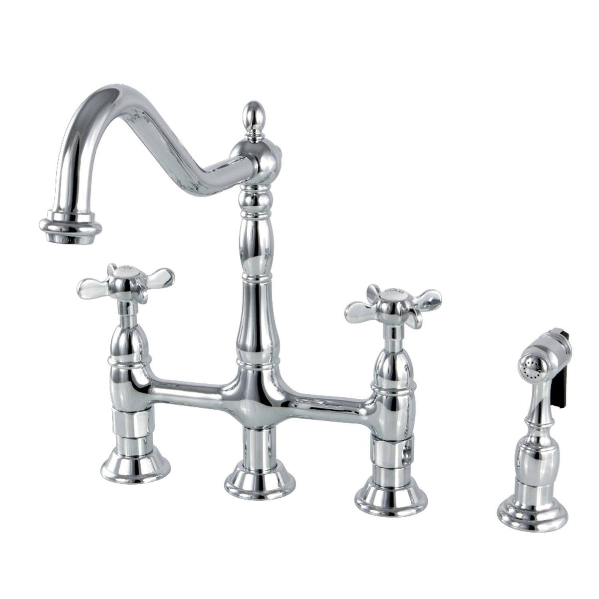 Brushed Nickel Kitchen Faucet with Brass Sprayer U3045