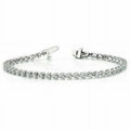 14K White Gold Tennis Bracelet F650962