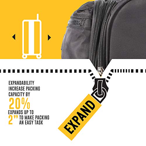 Expandable 24 Inch Softside Spinner Suitcase V400351
