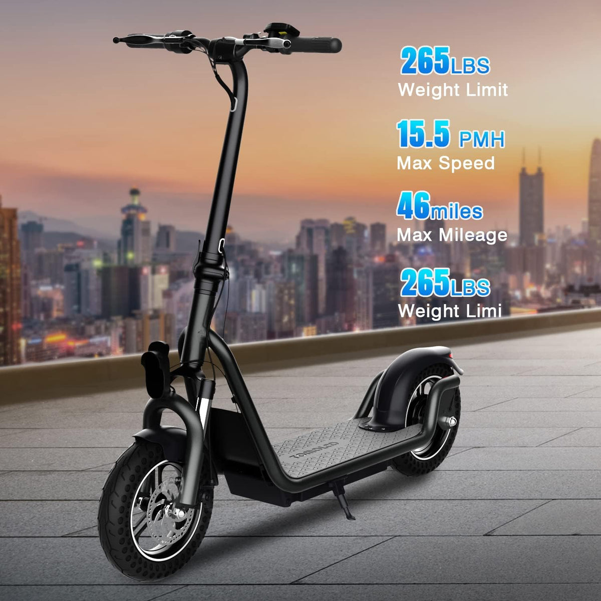 Electric Kick Scooter with 350W Brushless Motor, 50 Miles Long-Range Battery, Foldable S2343