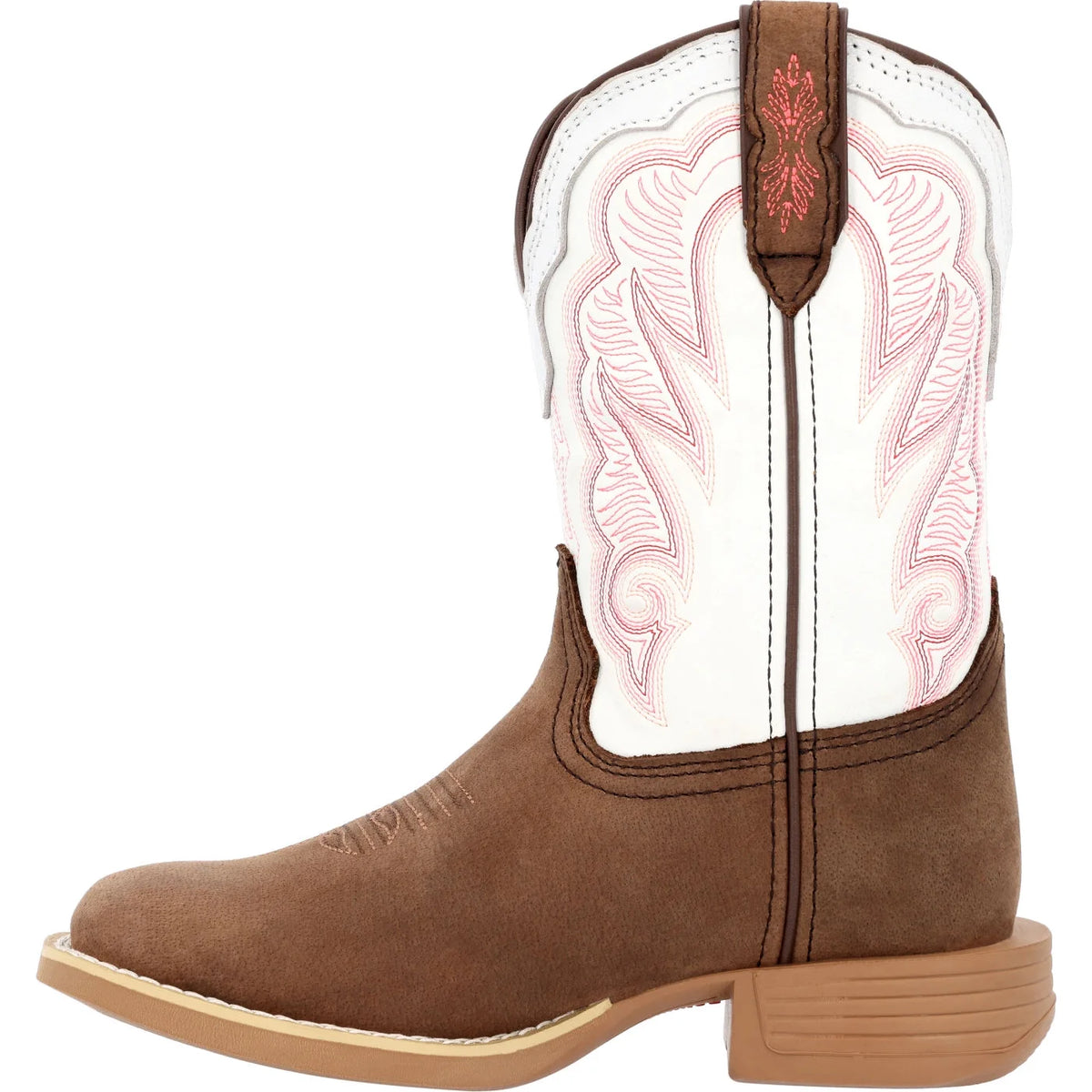 Little Kid's Brown and White Western Boot D1667