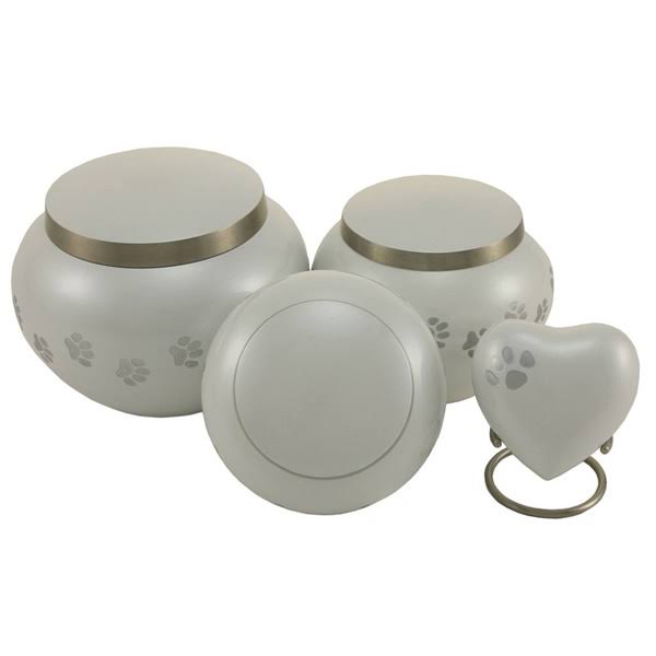 Small Pearl Pewter Pet Cremation Urn M9631