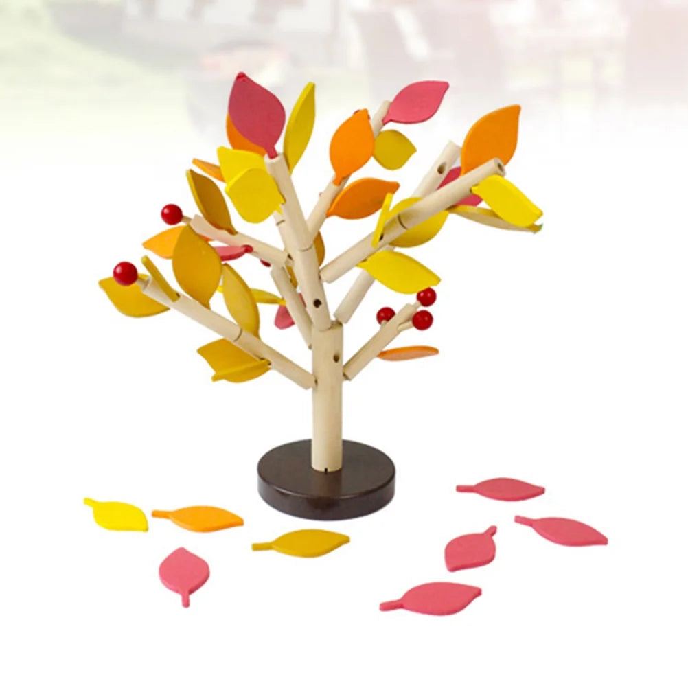 Creative Wooden Tree Blocks Building Toy (Yellow) W895896