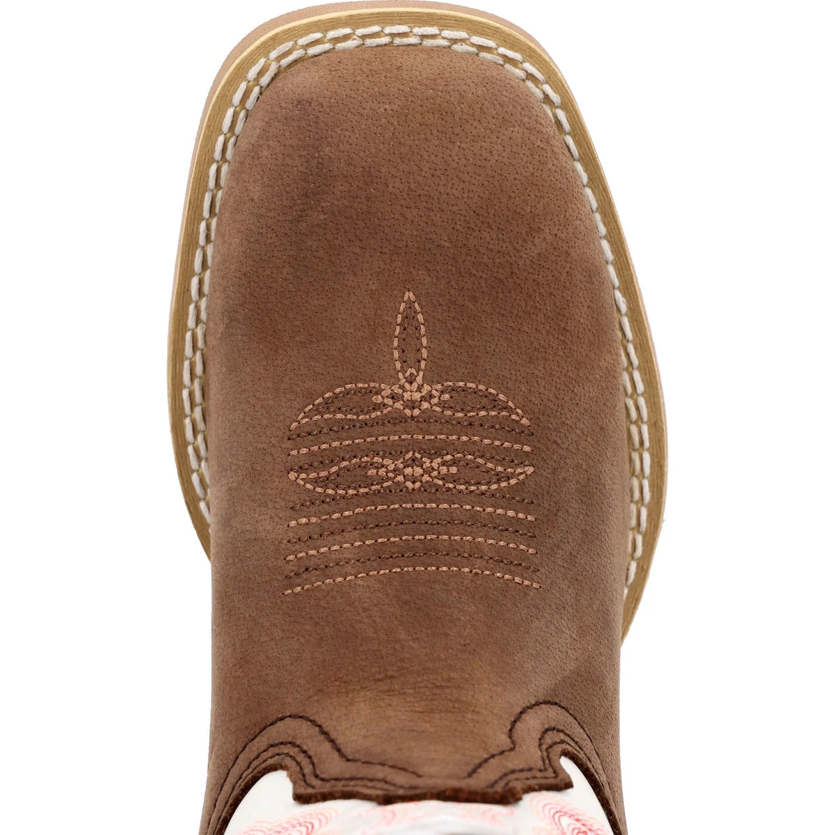 Little Kid's Brown and White Western Boot D1667