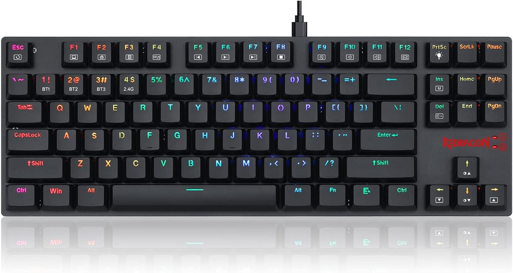 Wireless Mechanical Gaming Keyboard, RGB Backlit, TKL 87 Keys D224